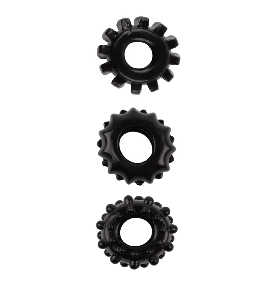 Set inele penis Rosy Gear Up Black