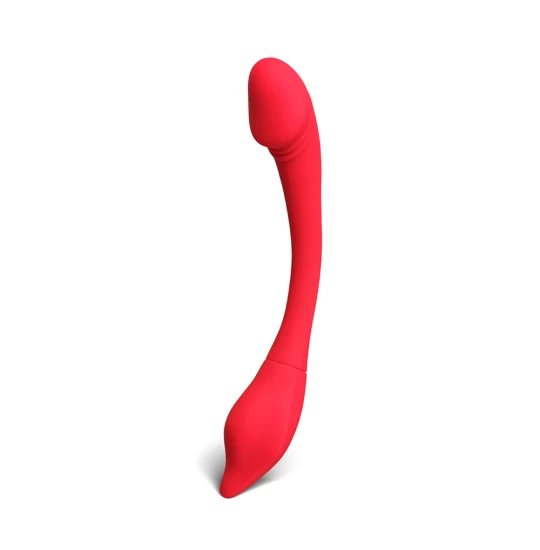 Vibrator Double Silicone Heads Red