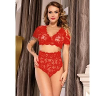 set-eross-high-waist-lace-xs-s-rosu