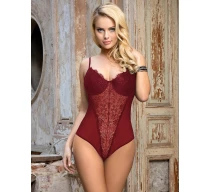body-eross-lace-splicing-xs-s-rosu