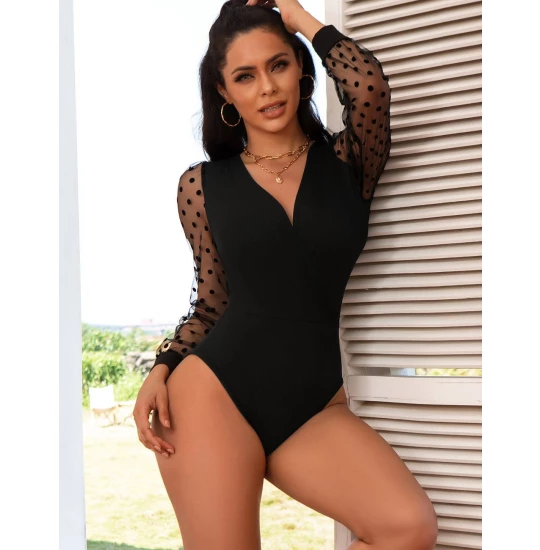 Body Eross Polka Dot S Negru