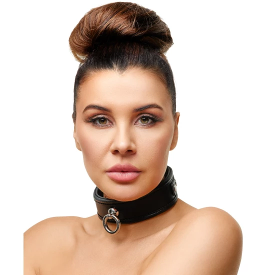 Zgarda Zado Leather O Ring Negru