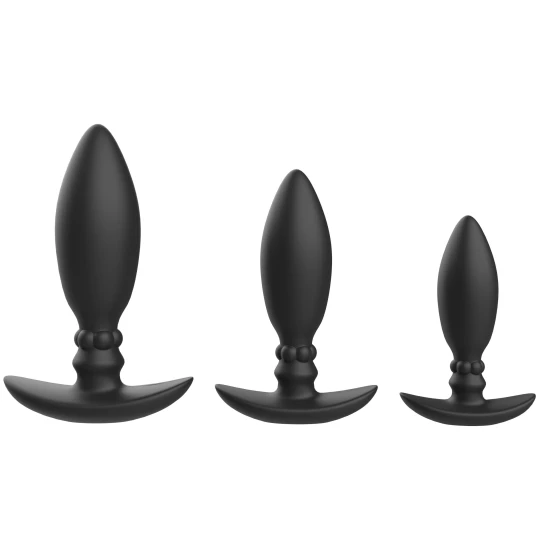 Set dildo anal Flexible Negru