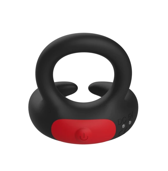 Inel penis Open Design Negru/Rosu