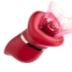 Vibrator Rosy Kissing Lips with Tongue Rosu