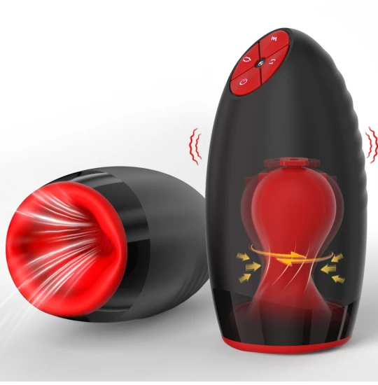 Masturbator Rosy Vibrating Lips Negru