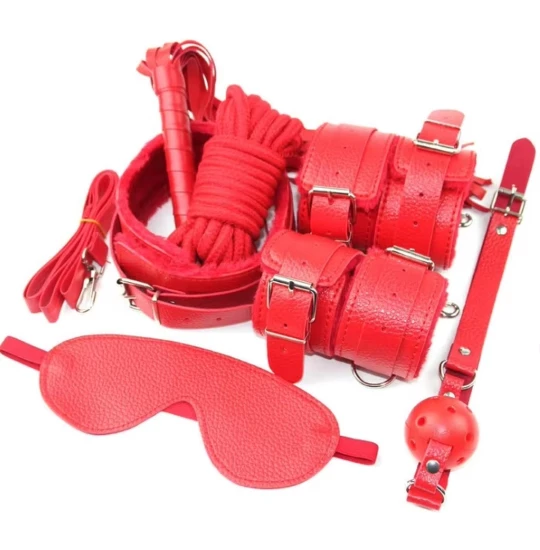 Set Rosy Bondage 7pcs Rosu