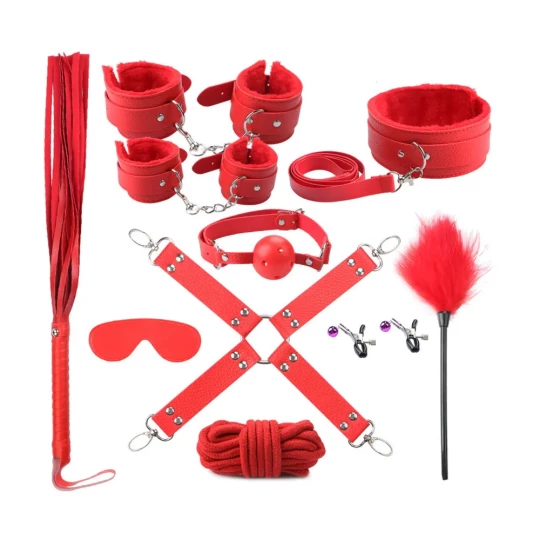 Set Rosy Bondage 10pcs Rosu