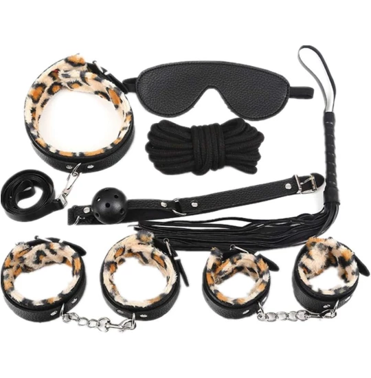 Set Rosy Bondage 7pcs Leopard