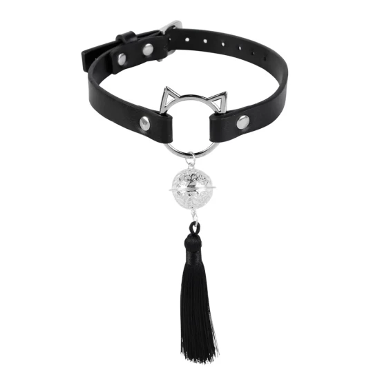 Zgarda Rosy Cat Ring Negru