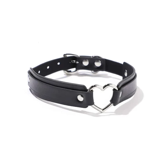 Zgarda Rosy Heart Silver Ring Negru