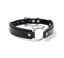 zgarda-rosy-cat-silver-ring-negru