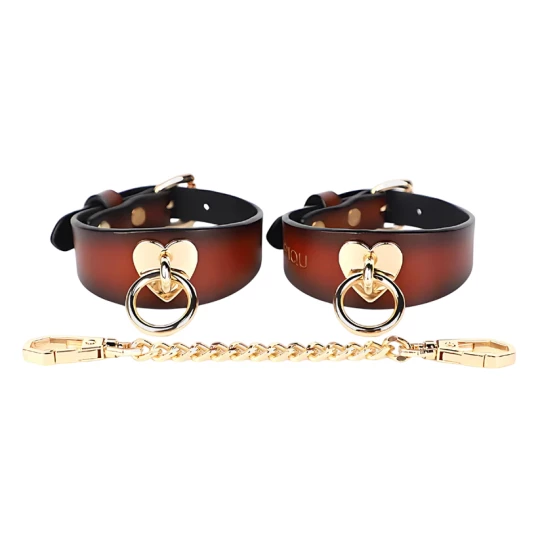 Catuse glezne Rosy Heart Rivet Visiniu