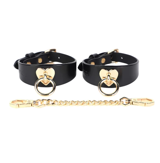 Catuse glezne Rosy Heart Rivet Negru