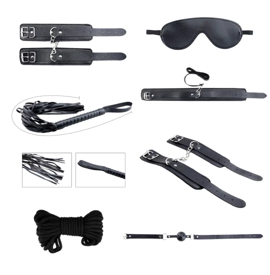 Set fetish Secret Desires 8pcs Negru
