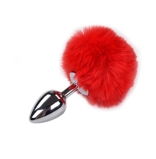 Dildo Fluffy Tail M Rosu