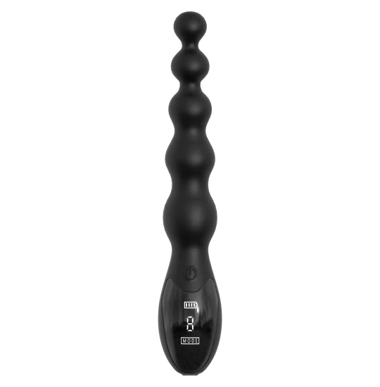 Vibrator Anal Beads with LED Display Negru