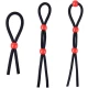 Set inele penis Ajustable 3pcs Negru/Rosu