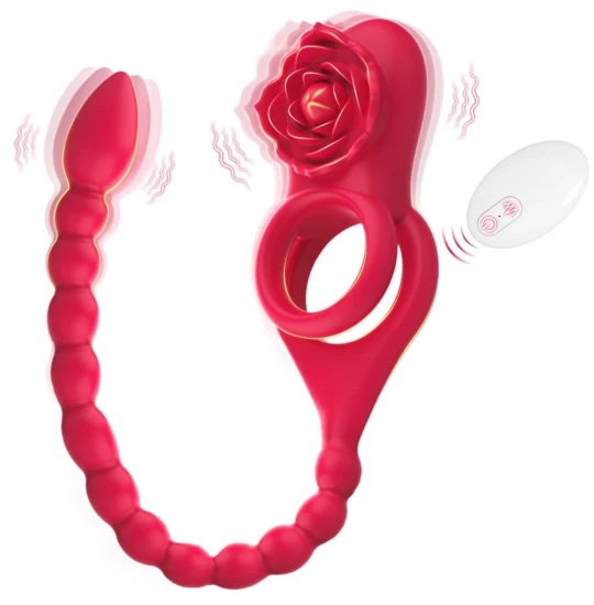 Inel penis Upgraded Rose Vibe Rosu