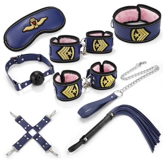 Set bondage Air Force 8pcs Bleumarin/Roz