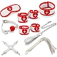 Set bondage Nurse Passion 8pcs Alb/Rosu
