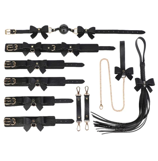 Set Bondage Bow Design 6pcs Negru