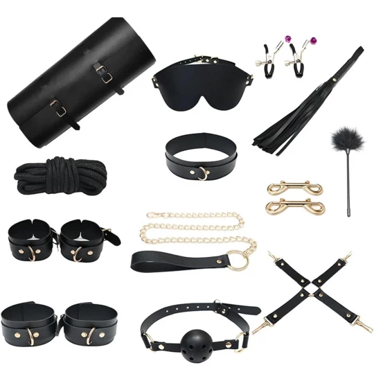 Set Bondage Game 10pcs Negru