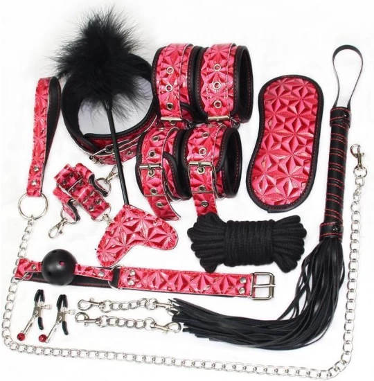 Set Embossed Bongade Kit 11pcs Rosu