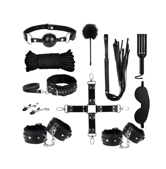 Set Bondage Game 11pcs Negru