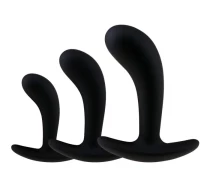 set-dildo-prostate-ergonomic-curve-3pcs-negru