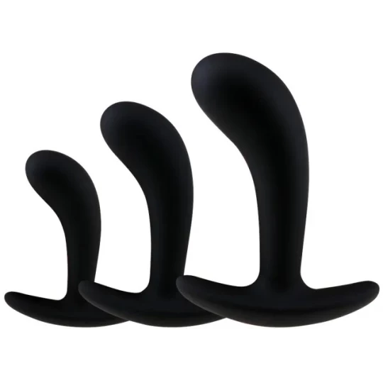 Set dildo Prostate Ergonomic Curve 3pcs Negru