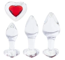 set-dildo-red-heart-gem-3pcs-transparent