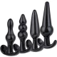 Set Complete Anal Plugs 4pcs Negru