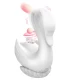 Vibrator Swan with Sucking and Tapping Alb