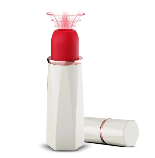 Mini vibrator Lipstick Sucking Alb/Rosu