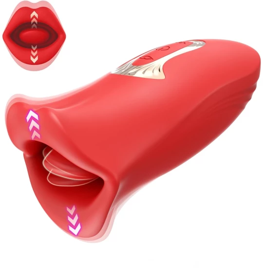 Vibrator French Kissing Motion Rosu