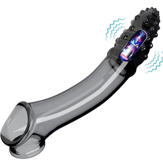 Extensie penis Vibrating Dots Sleeve Negru