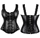 Corset Eross Square Buckles L Negru
