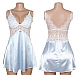 Babydoll Eross V-Neck Lace XS/S Albastru