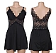 Babydoll Eross V-Neck Lace XS/S Negru