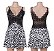 Babydoll Eross Leopard Print XS/S Negru