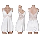 Babydoll Eross V-Neck Lace XS/S Alb