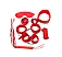 Set Eross Bondage 7pcs Rosu