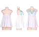 Babydoll Eross Bust Sequins S/M Alb