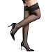 Ciorapi Eross Lace Silicone L/XXL Negru