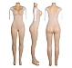 Catsuit Eross Rhinestone Mesh XS/M Alb