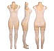 Catsuit Eross Glow in the Dark XS/M Alb