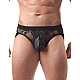 Slip Eross Lace See Through M Negru