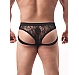 Slip Eross Lace See Through S Negru