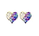 Accesorii sani Eross Sequin Heart Multicolor
